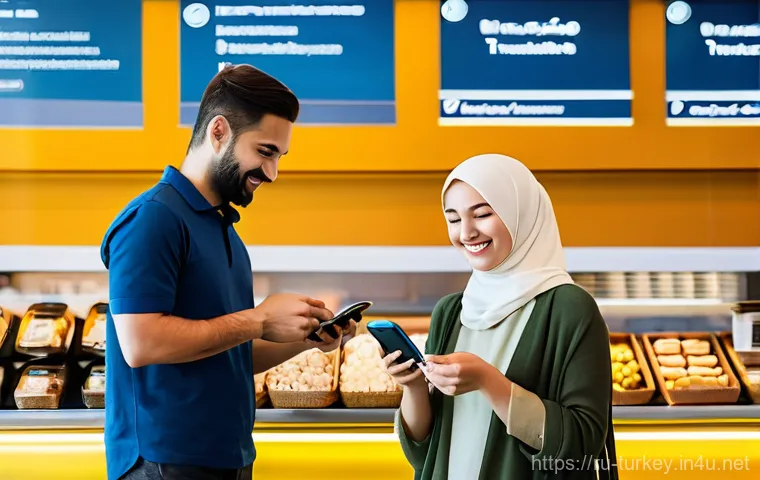 튀르키예 여행 중 필수 애플리케이션 - **A Delicious Turkish Culinary Experience:**
    A warm and inviting image capturing a tabletop lade...